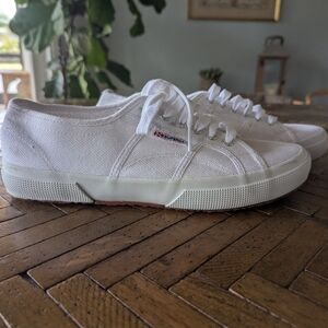 NWOT Superga 2750 COTU Classic White Lace-Up Sneakers 42.5 US 11
